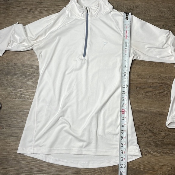 Old Navy Go Dry Women’s White 1/4 Zip Long Sleeve Pullover, size small - Picture 6 of 8